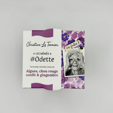 Pot en verre Tartare d'algues chou rouge confit et gingembre de mémé #Odette